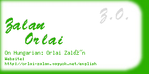 zalan orlai business card